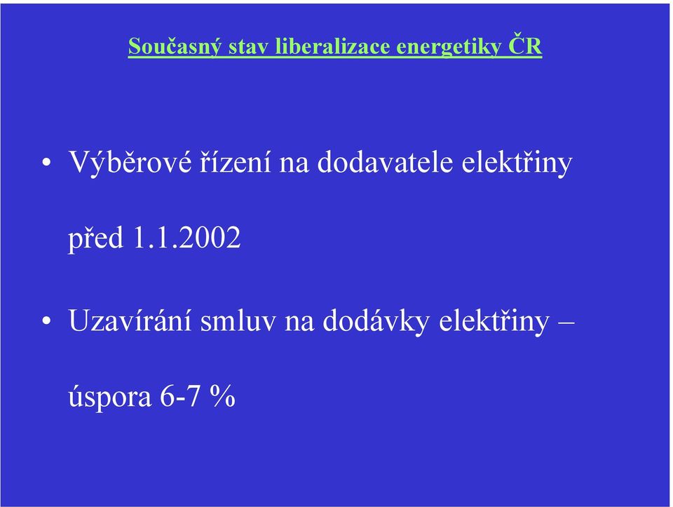 dodavatele elektřiny před 1.