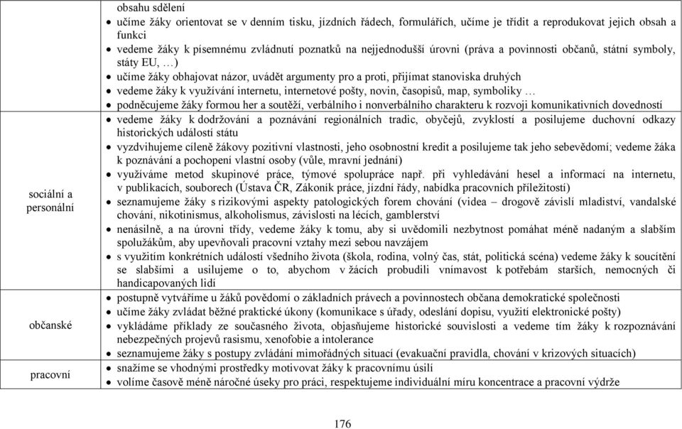 vedeme žáky k využívání internetu, internetové pošty, novin, časopisů, map, symboliky podněcujeme žáky formou her a soutěží, verbálního i nonverbálního charakteru k rozvoji komunikativních dovedností
