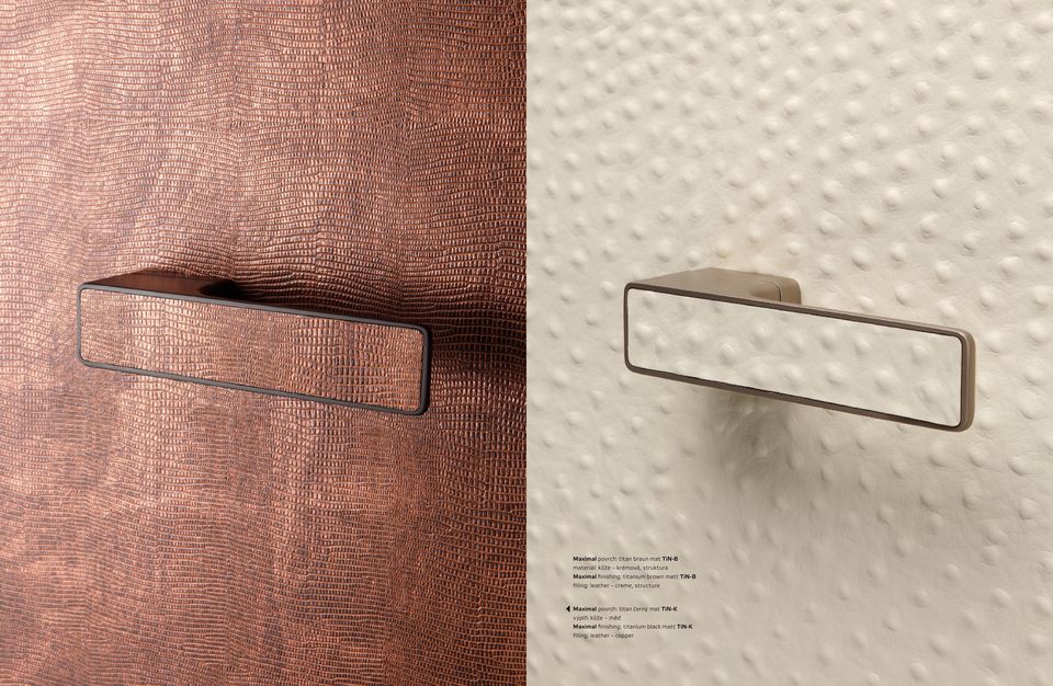 leather creme, structure Maximal povrch: titan černý mat TiN-K