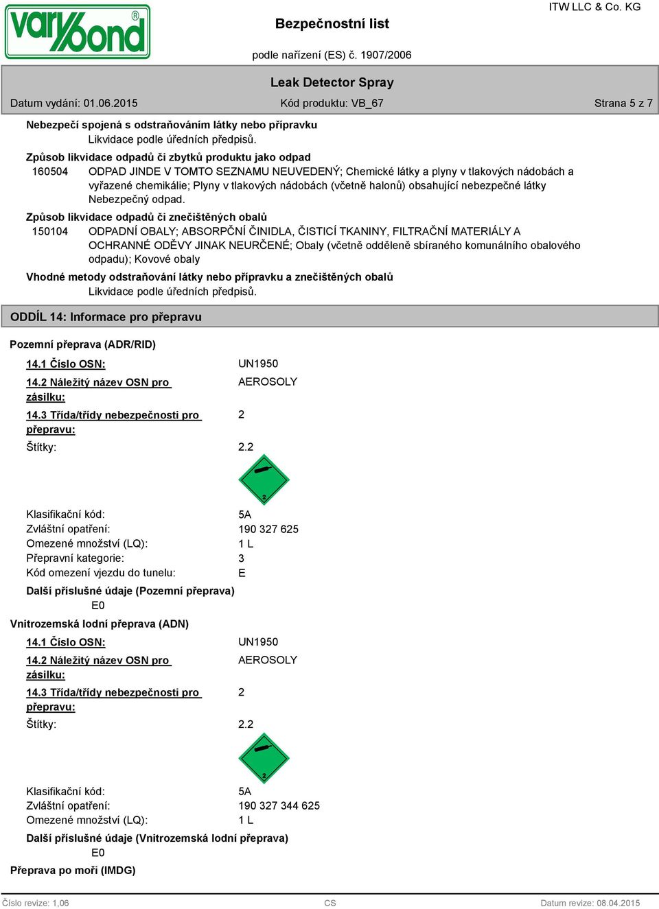 (včetně halonů) obsahující nebezpečné látky Nebezpečný odpad.