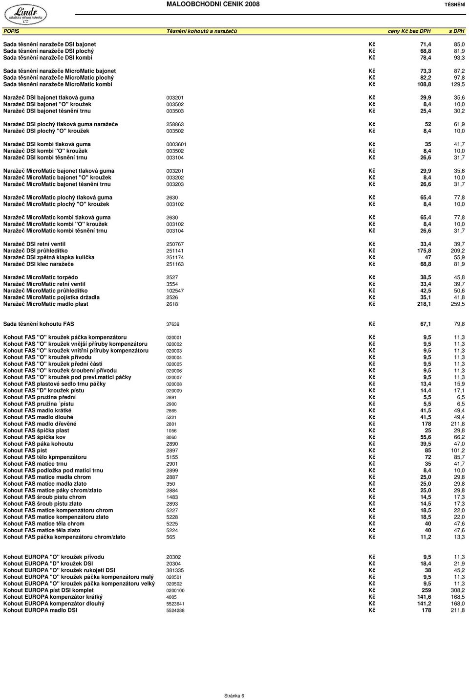 003201 Kč 29,9 35,6 Naražeč DSI bajonet "O" kroužek 003502 Kč 8,4 10,0 Naražeč DSI bajonet těsnění trnu 003503 Kč 25,4 30,2 Naražeč DSI plochý tlaková guma naražeče 258863 Kč 52 61,9 Naražeč DSI