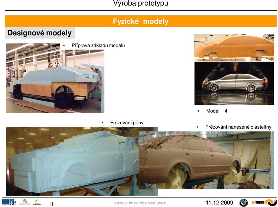 modelu Model 1:4 Frézování p