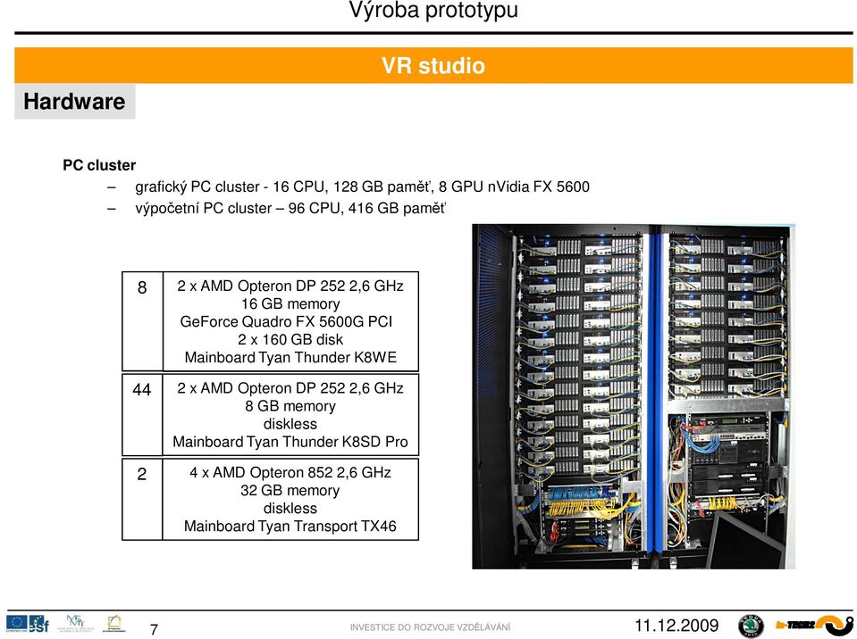 2 x 160 GB disk Mainboard Tyan Thunder K8WE 2 x AMD Opteron DP 252 2,6 GHz 8 GB memory diskless Mainboard