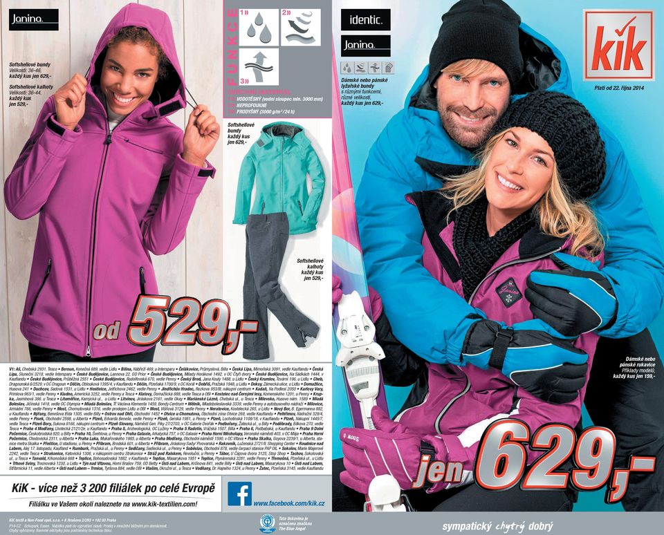 Dámské nebo pánské lyžařské bundy s různými funkcemi, různé velikosti,  každý kus jen 629,- Softshellové kalhoty každý kus jen 529,- - PDF Free  Download