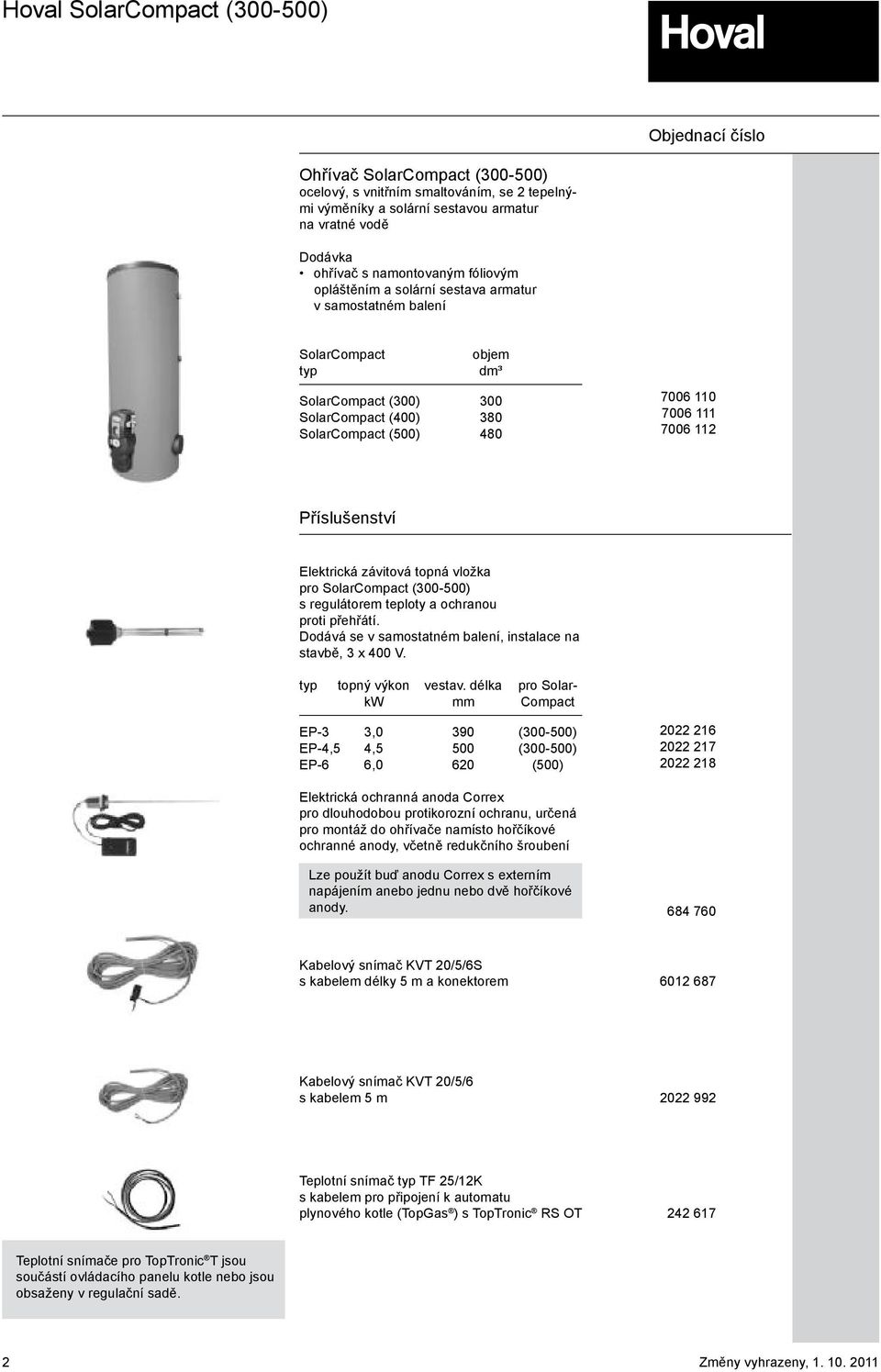 vložka pro SolarCompact (300-500) s regulátorem teploty a ochranou proti přehřátí. Dodává se v samostatném balení, instalace na stavbě, 3 x 400 V. topný výkon vestav.