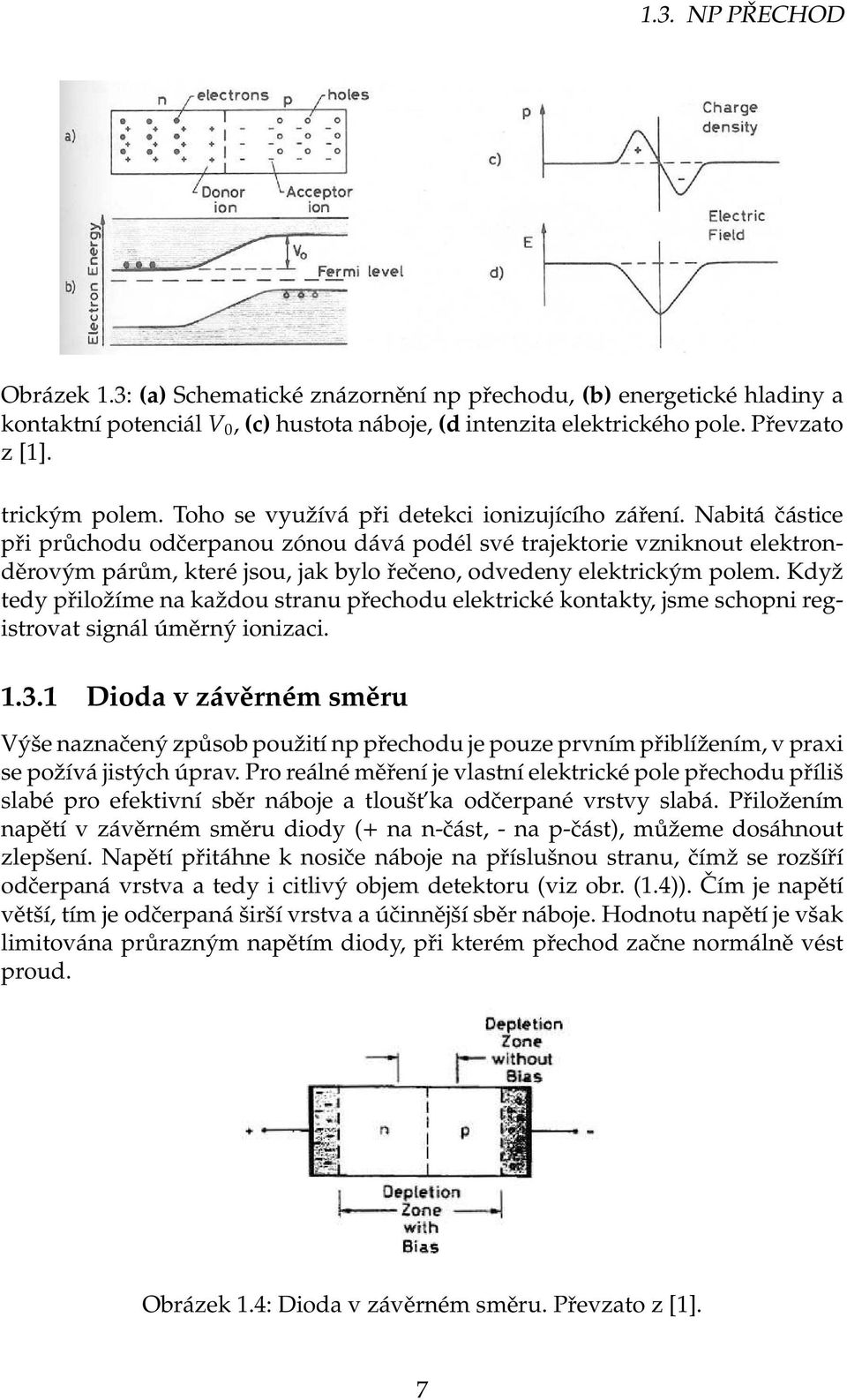 Nabitá částice při průchodu odčerpanou zónou dává podél své trajektorie vzniknout elektronděrovým párům, které jsou, jak bylo řečeno, odvedeny elektrickým polem.