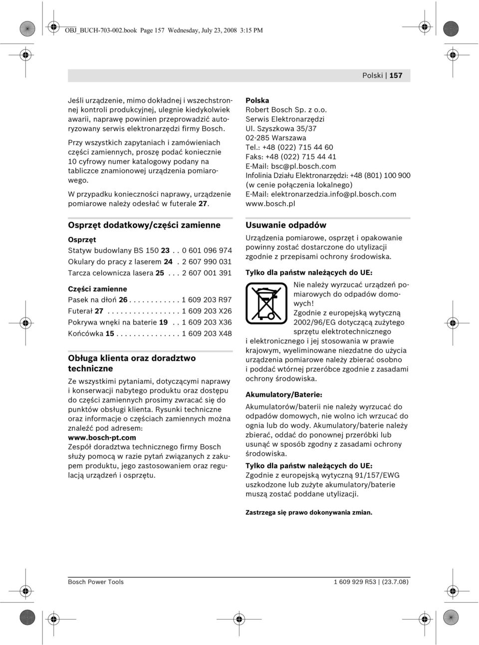autoryzowany serwis elektronarzędzi firmy Bosch.