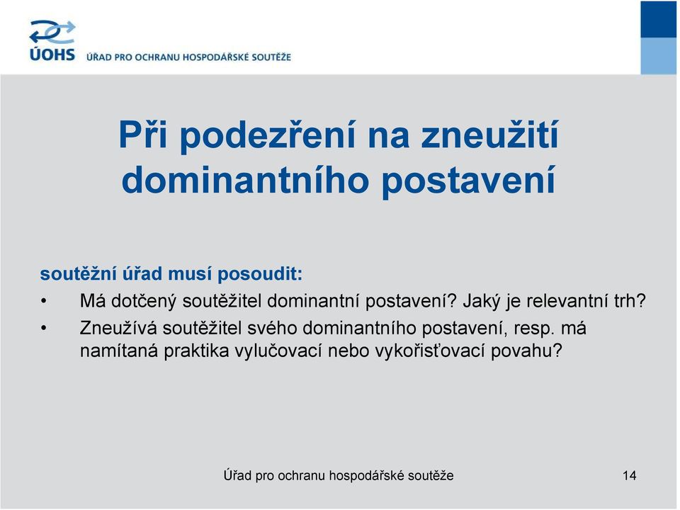 Jaký je relevantní trh?