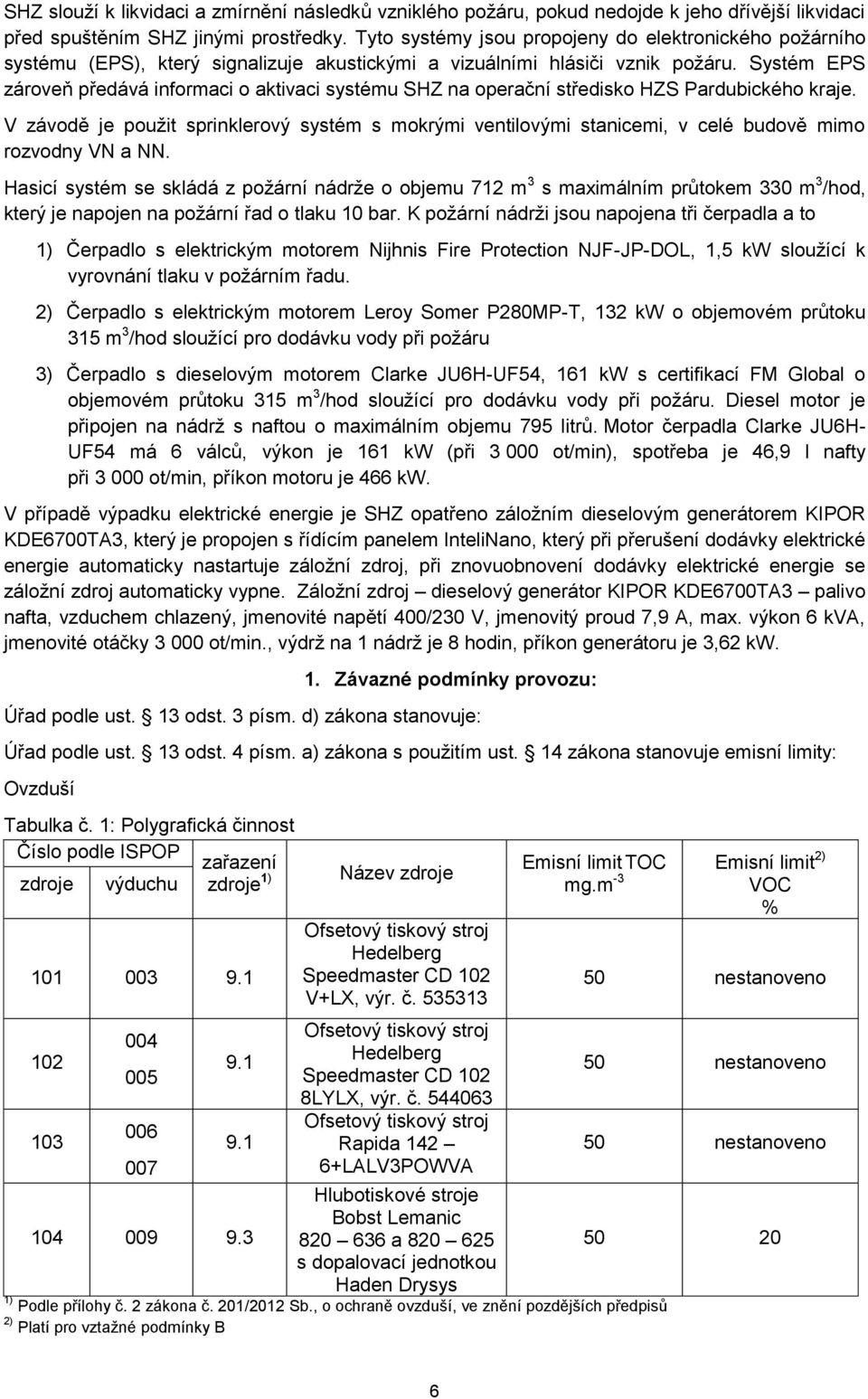 Systém EPS zároveň předává informaci o aktivaci systému SHZ na operační středisko HZS Pardubického kraje.