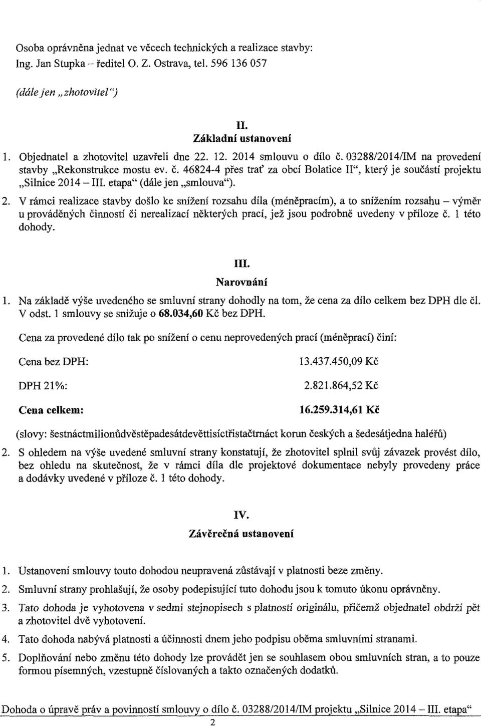 46824-4 přes trať za obcí Bolatice II", který je součástí projektu Silnice 20