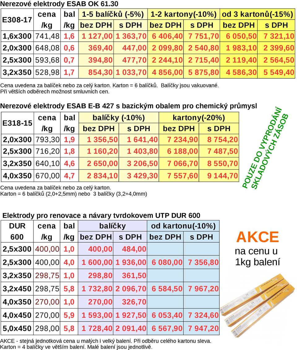 399,60 2,5x300 593,68 0,7 394,80 477,70 2 244,10 2 715,40 2 119,40 2 564,50 3,2x350 528,98 1,7 854,30 1 033,70 4 856,00 5 875,80 4 586,30 5 549,40 Cena uvedena za íček nebo za celý karton.