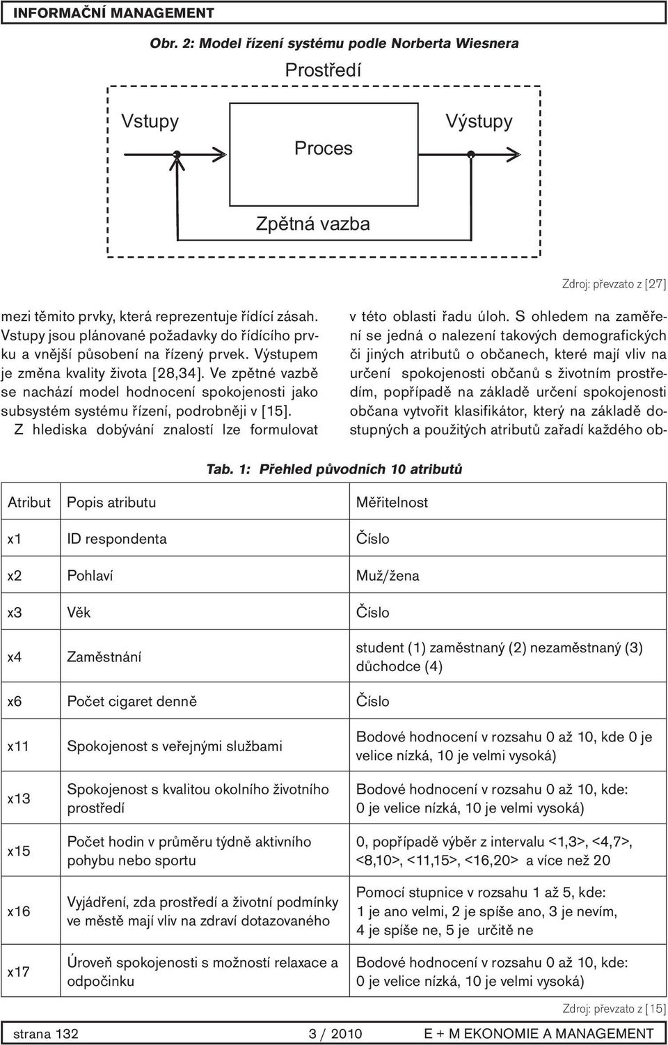 Ve zpětné vazbě se nachází model hodnocení spokojenosti jako subsystém systému řízení, podrobněji v [15]. Z hlediska dobývání znalostí lze formulovat v této oblasti řadu úloh.