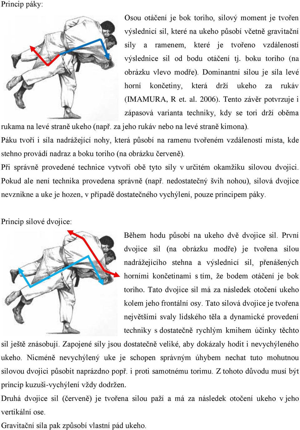 Tento závěr potvrzuje i zápasová varianta techniky, kdy se tori drží oběma rukama na levé straně ukeho (např. za jeho rukáv nebo na levé straně kimona).