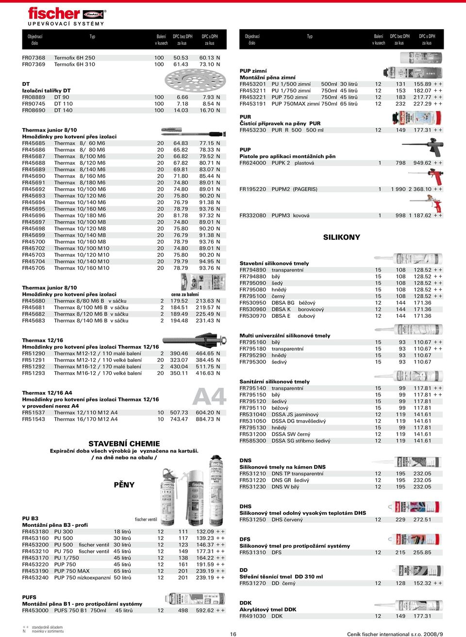 52 N FR45688 Thermax 8/120 M6 20 67.82 80.71 N FR45689 Thermax 8/140 M6 20 69.81 83.07 N FR45690 Thermax 8/160 M6 20 71.80 85.44 N FR45691 Thermax 8/180 M6 20 74.80 89.