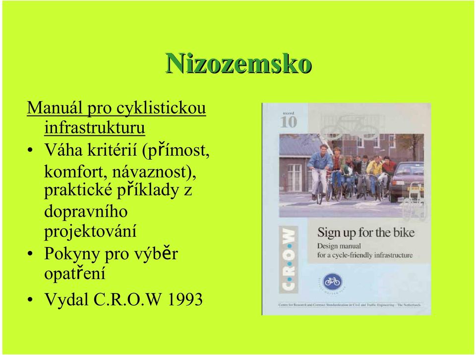praktické příklady z dopravního projektování