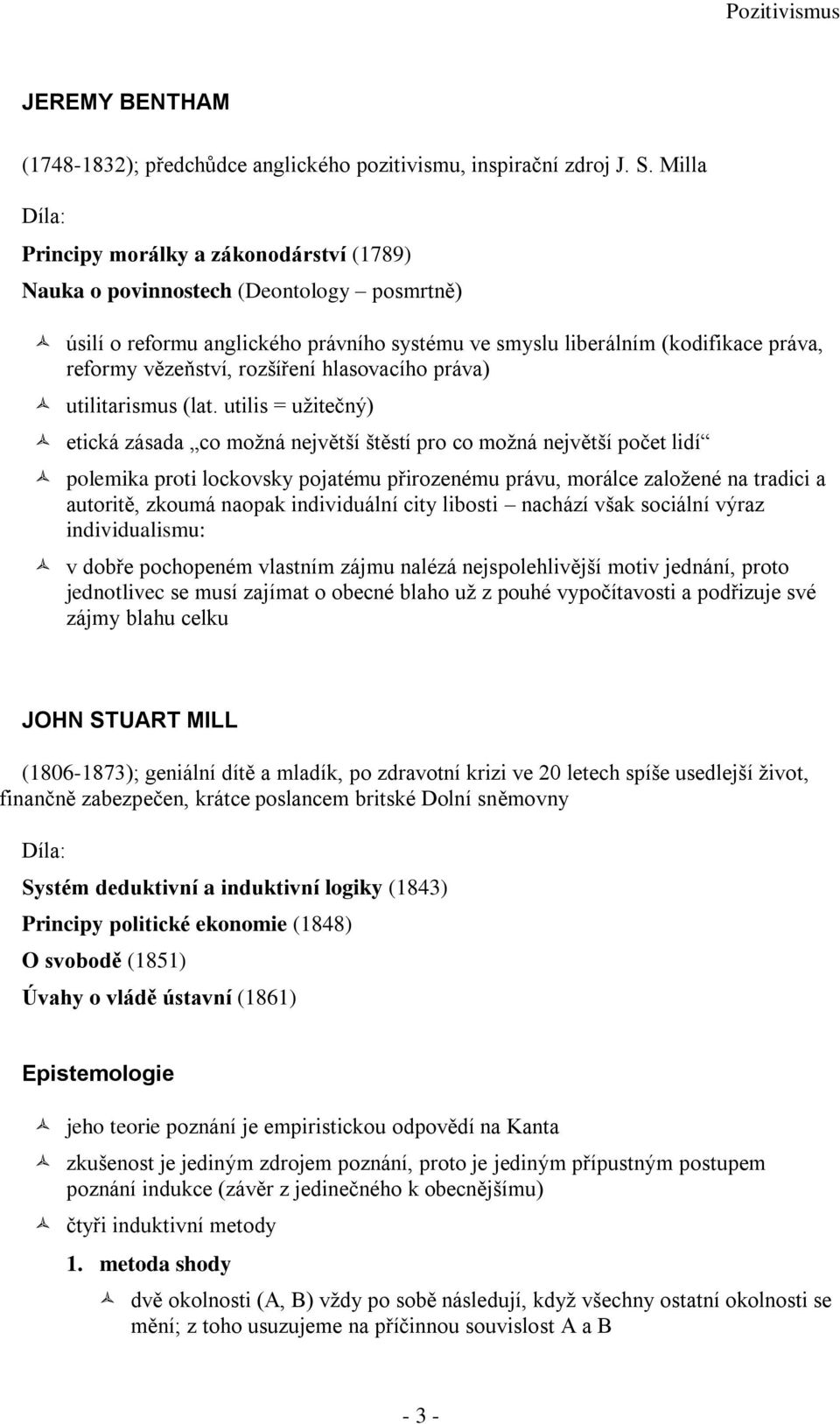 rozšíření hlasovacího práva) utilitarismus (lat.