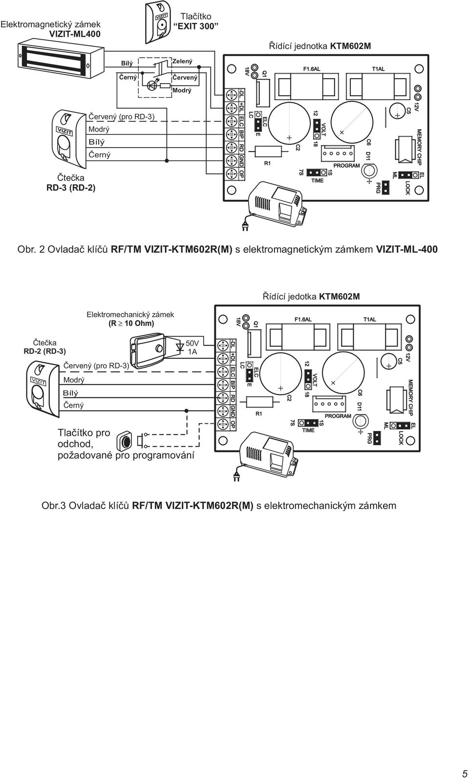 Ovladač klíčů RF/TM VIZIT-KTM60R(M) s elektromagnetickým zámkem VIZIT-ML-00 Řídící jedotka KTM60M lektromechanický zámek 8V Q F.