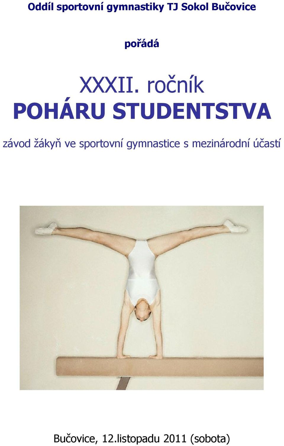 žákyň ve sportovní gymnastice s