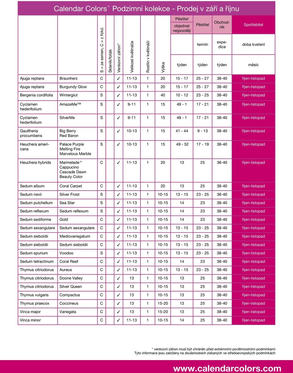 38-40 říjen-listopad Bergenia cordifolia Winterglut S 11-13 1 40 10-12 23-25 38-40 říjen-listopad Cyclamen hederifolium Cyclamen hederifolium AmazeMe S 9-11 1 15 49-1 17-21 38-40 říjen-listopad