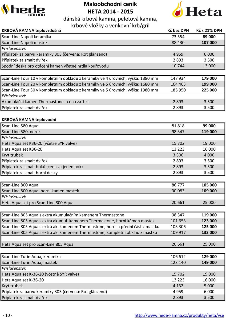 Line 800 Aqua, horní kámen mastek Heta Aqua set pro Scan- Line 800 Aqua 86 777 90 083 105 000 10 20 661 25 000 Scan- Line 805 Aqua s extra akumulačním kamenem Thermastone Scan- Line 805 Aqua s extra