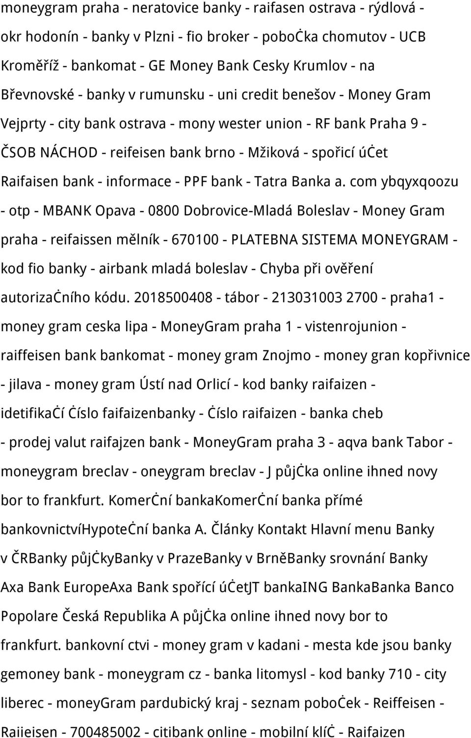 informace - PPF bank - Tatra Banka a.