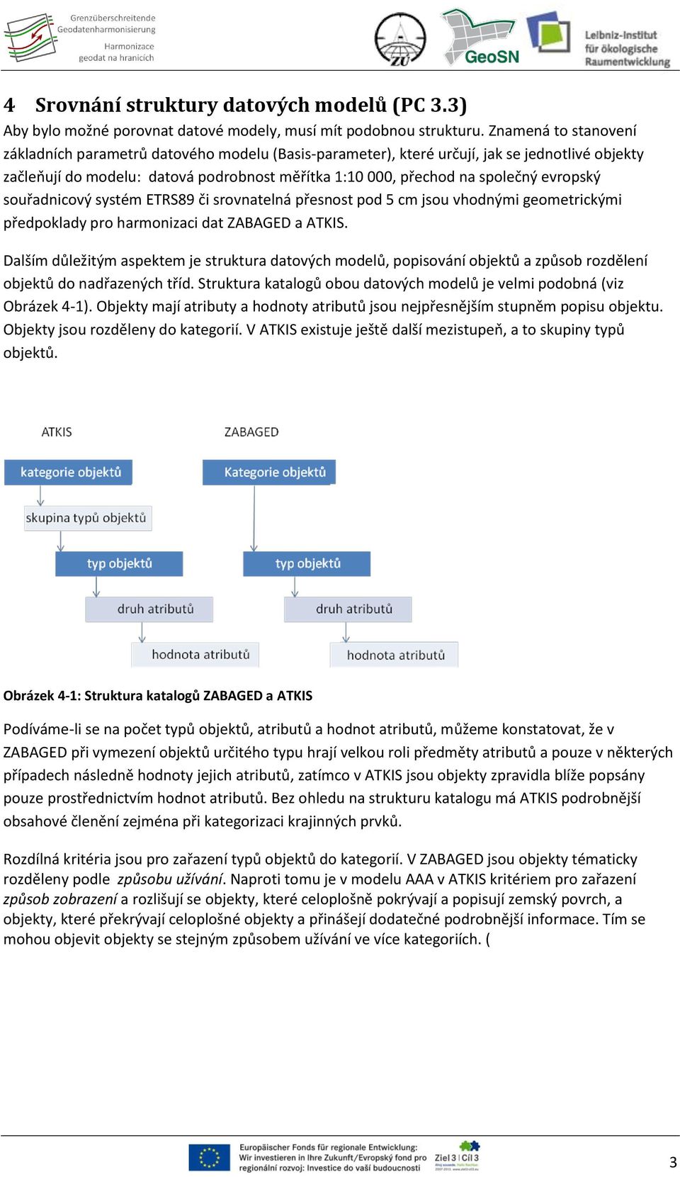 evropský souřadnicový systém ETRS89 či srovnatelná přesnost pod 5 cm jsou vhodnými geometrickými předpoklady pro harmonizaci dat ZABAGED a ATKIS.