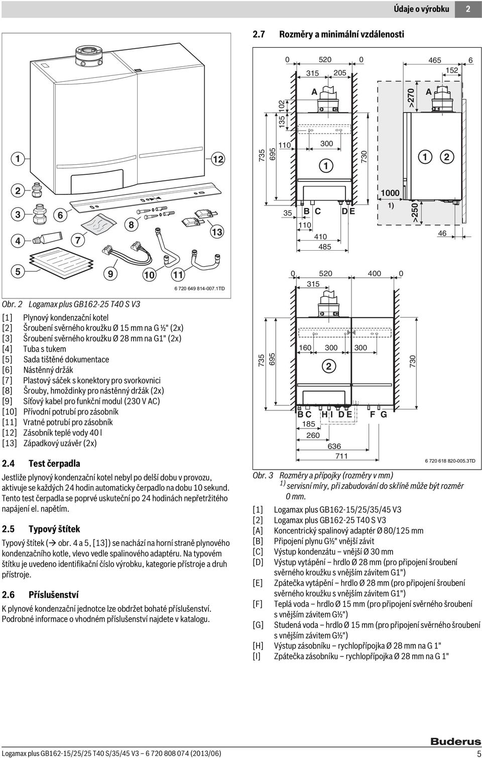 Nástěnný držák [7] Plastový sáček s konektory pro svorkovnici [8] Šrouby, hmoždinky pro nástěnný držák (x) [9] Síťový kabel pro funkční modul (0 V AC) [0] Přívodní potrubí pro zásobník [] Vratné
