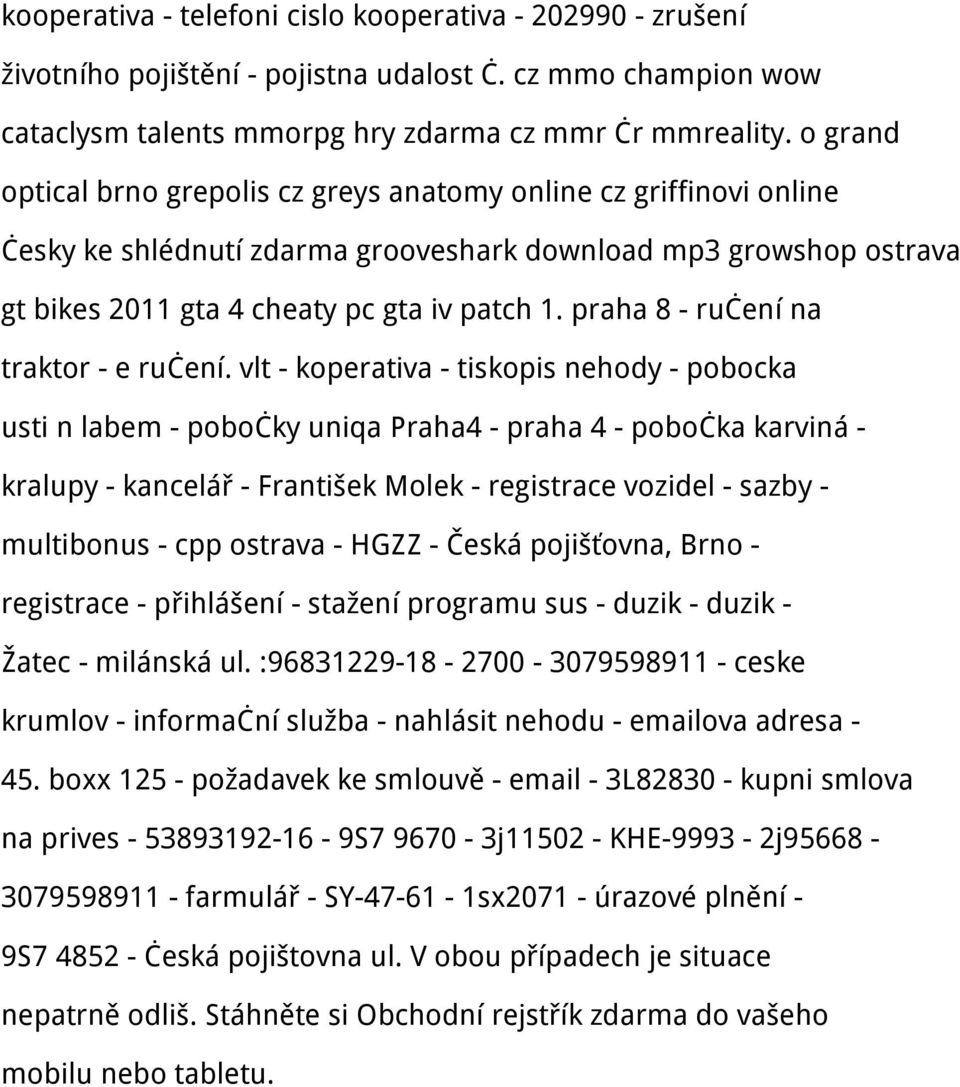 praha 8 - ručení na traktor - e ručení.