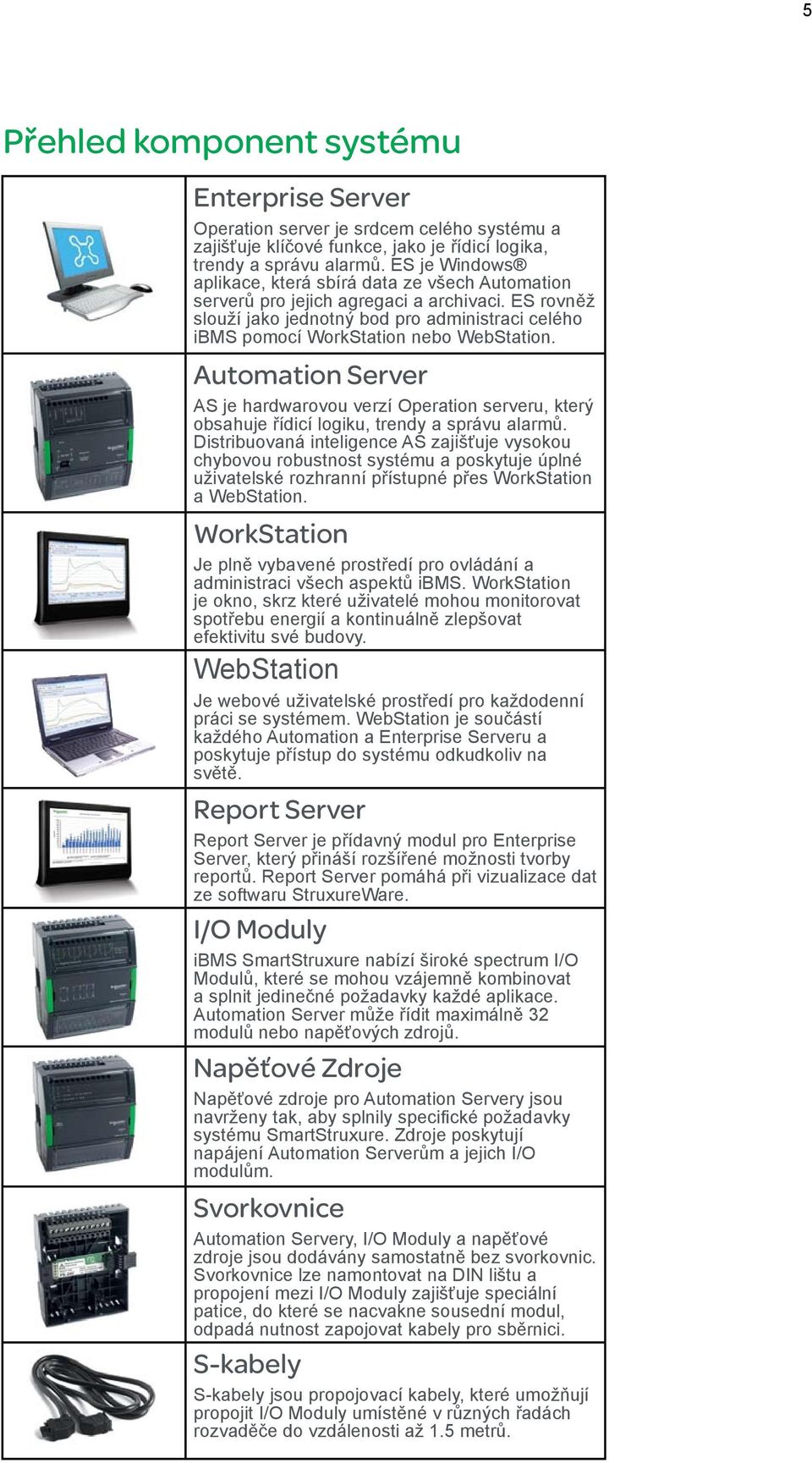 ES rovněž slouží jako jednotný bod pro administraci celého ibms pomocí WorkStation nebo WebStation.