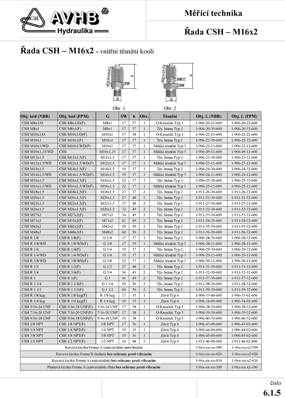 hrana Typ 2 1-906-20-30-600 1-906-20-32-600 M10x1/O M10x1/O(F) M10x1 17 38 1 O-Kroužek Typ 1 1-906-22-21-600 1-906-22-22-600 M10x1 M10x1(F) M10x1 17 37 1 Těs.