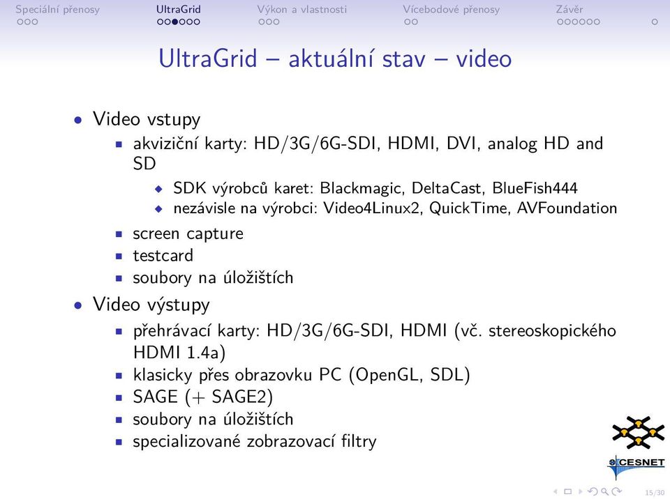 capture testcard soubory na úložištích Video výstupy přehrávací karty: HD/3G/6G-SDI, HDMI (vč.