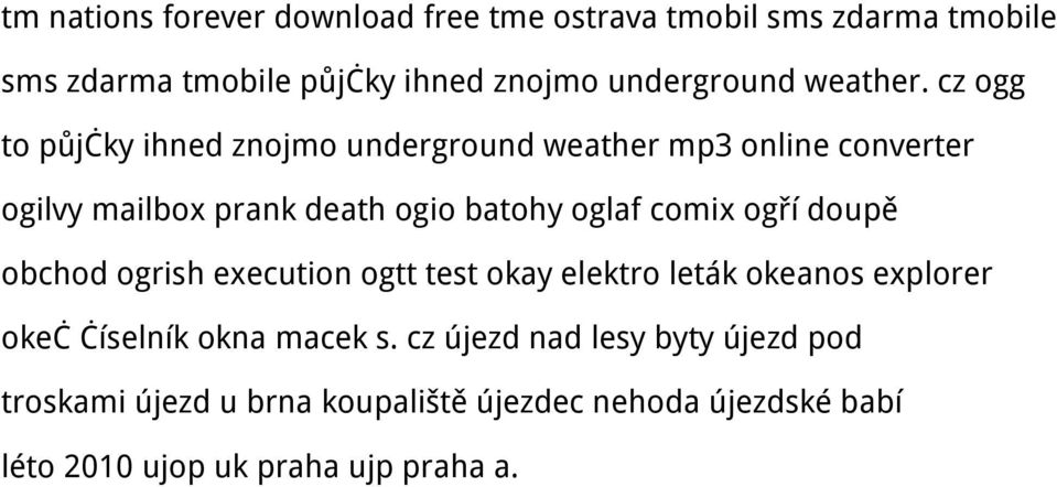 cz ogg to půjčky ihned znojmo underground weather mp3 online converter ogilvy mailbox prank death ogio batohy oglaf comix