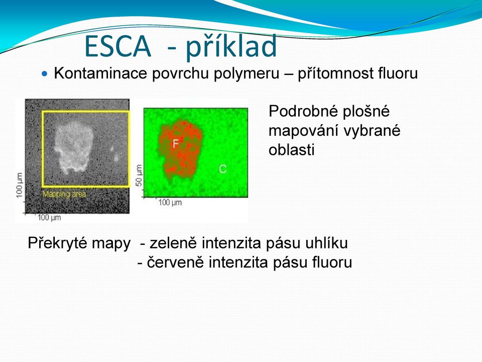 vybrané oblasti Překryté mapy - zeleně