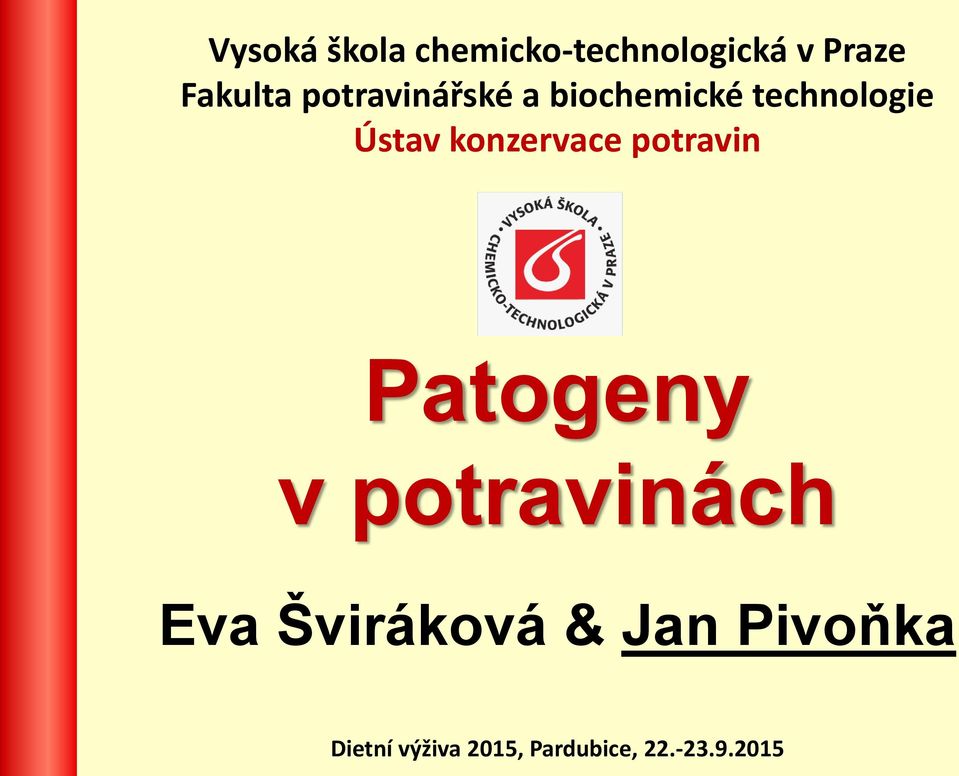 konzervace potravin Patogeny v potravinách Eva