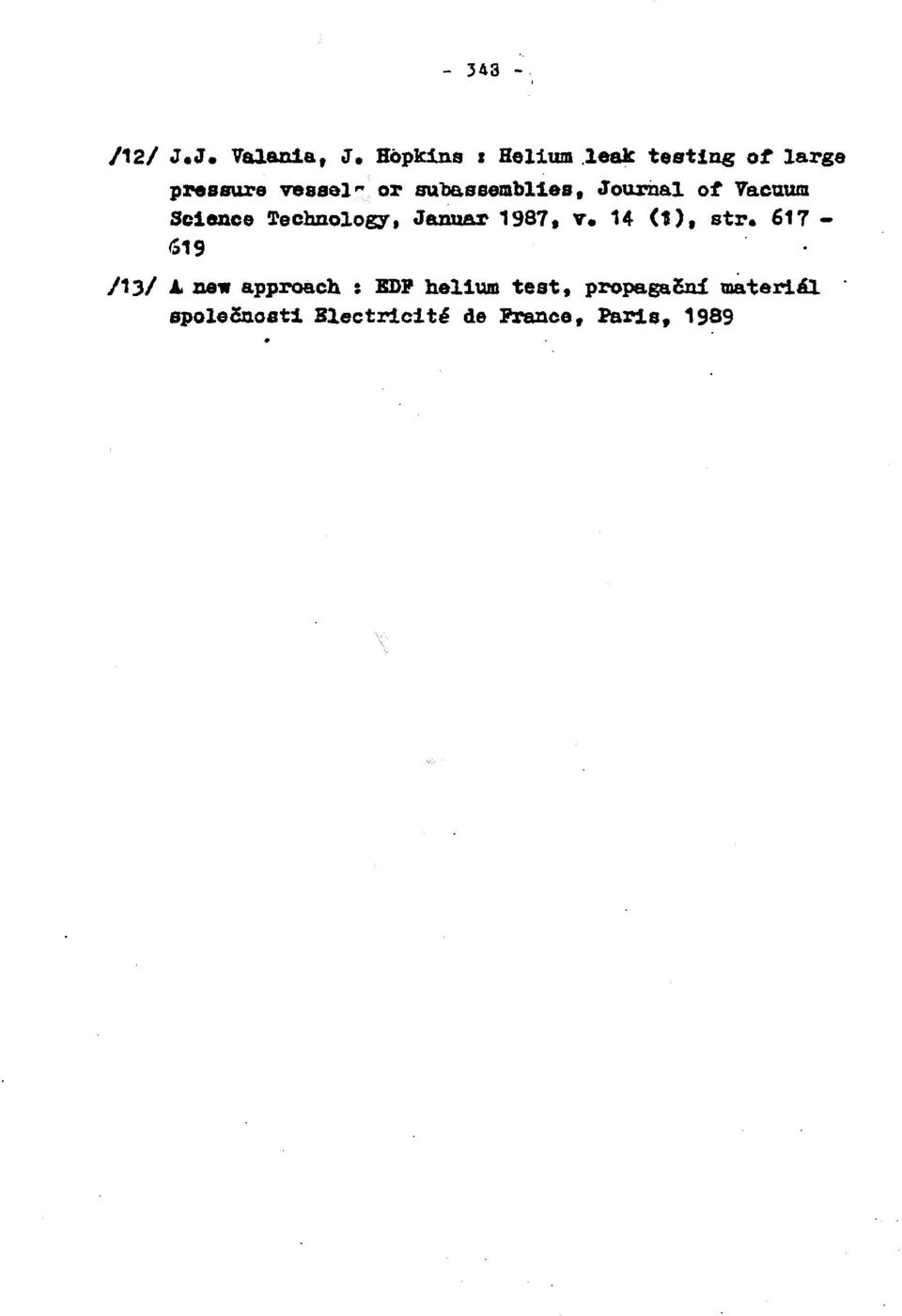 subassemblies, Journal of Vacuum Science (Technology, Januar 1987* v.