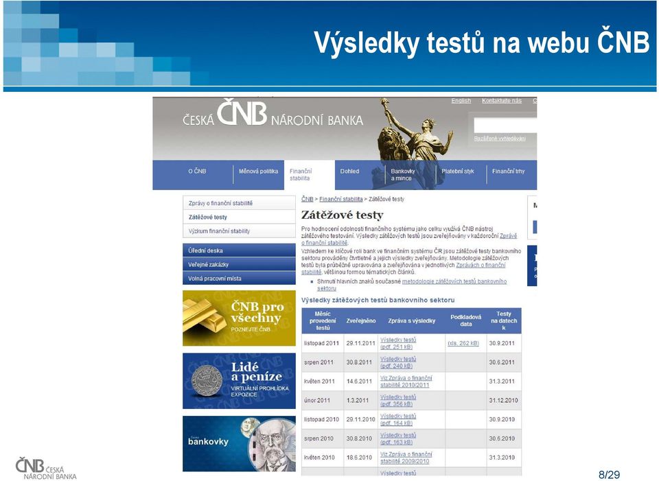 webu ČNB