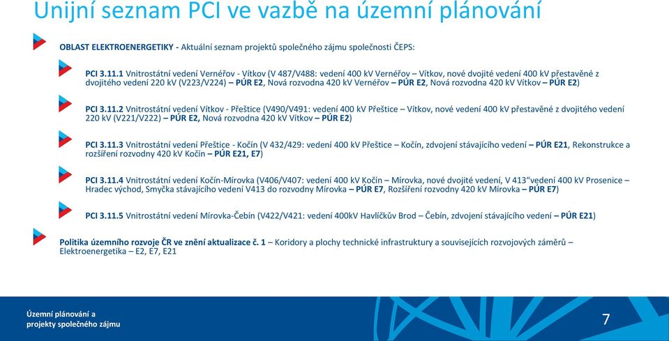 PÚR E2, Nová rozvodna 420 kv Vítkov PÚR E2) PCI 3.11.