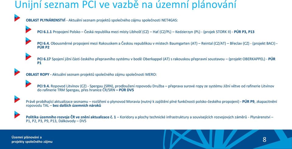 Obousměrné propojení mezi Rakouskem a Českou republikou v místech Baumgarten (AT) Reintal (CZ/AT) Břeclav (CZ) - (projekt BACI) - PÚR P2 PCI 6.