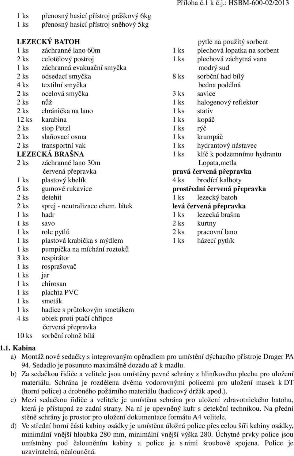 přepravka 1 ks plastový kbelík 5 ks gumové rukavice 2 ks detehit 2 ks sprej - neutralizace chem.