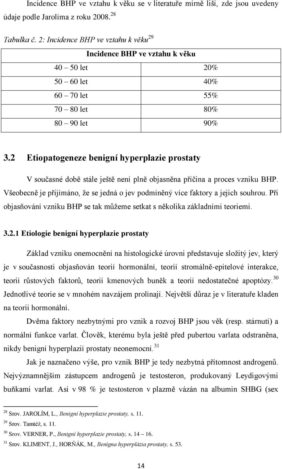 2 Etiopatogeneze benigní hyperplazie prostaty V současné době stále ještě není plně objasněna příčina a proces vzniku BHP.