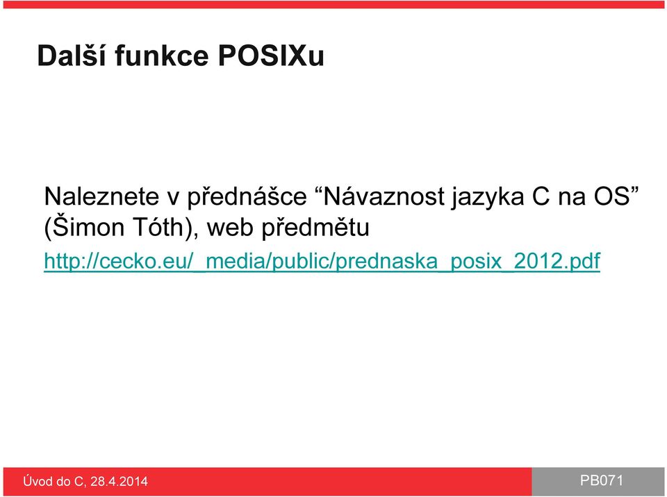 (Šimon Tóth), web předmětu