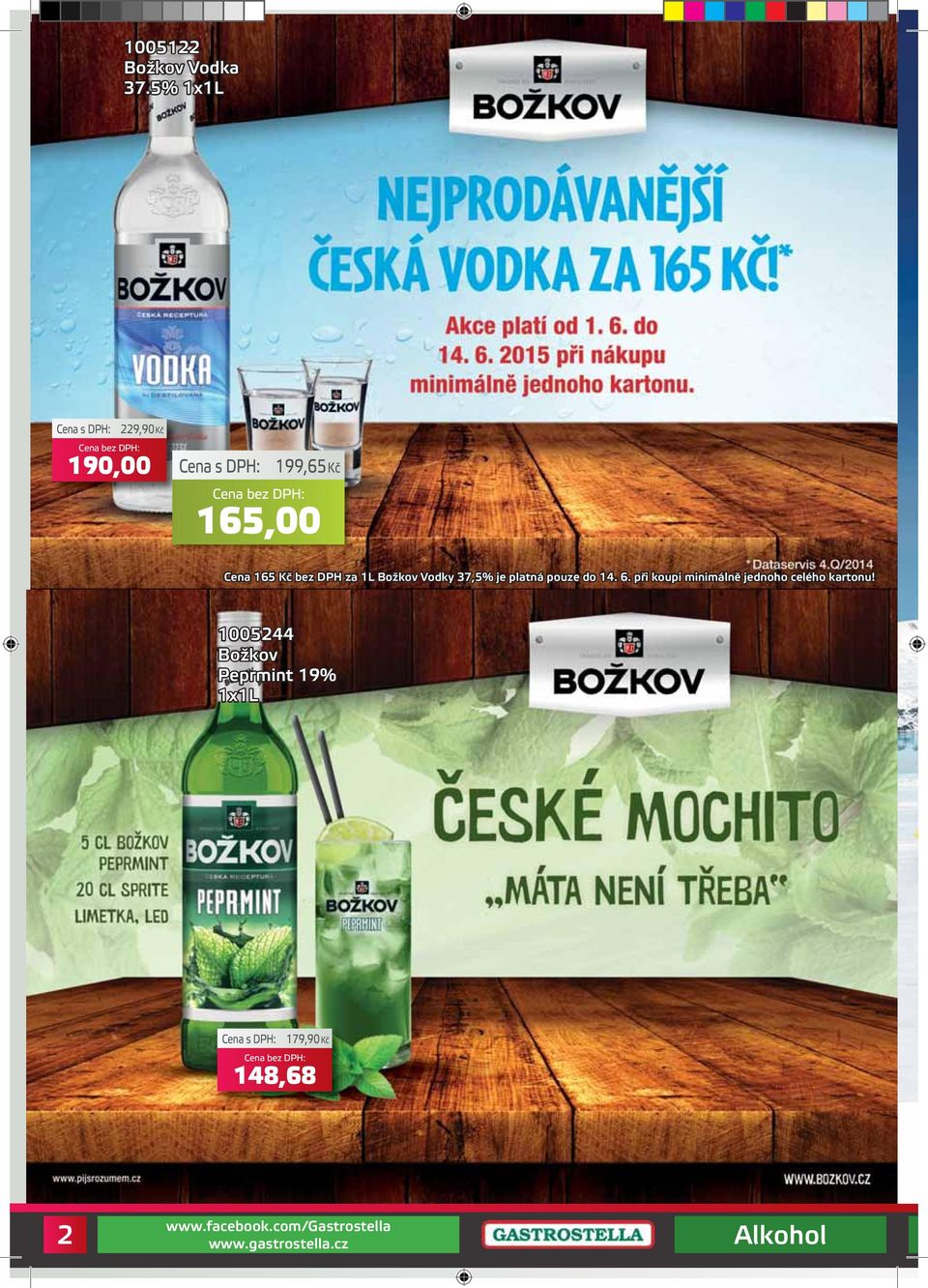 za 1L Božkov Vodky 37,5% je platná pouze do 14. 6.