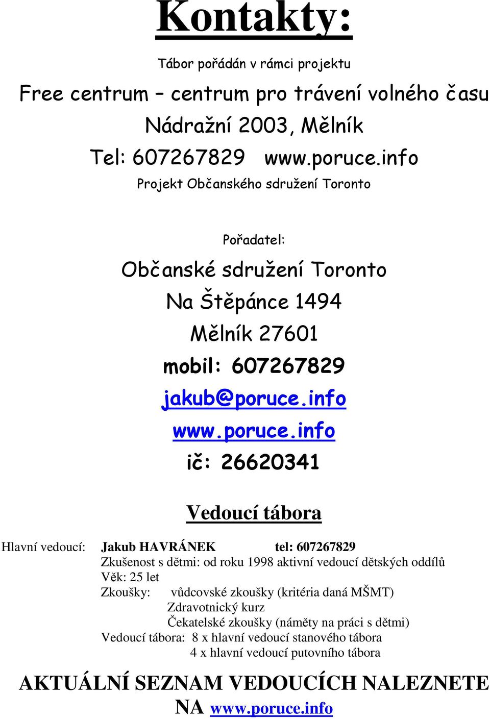 info www.poruce.