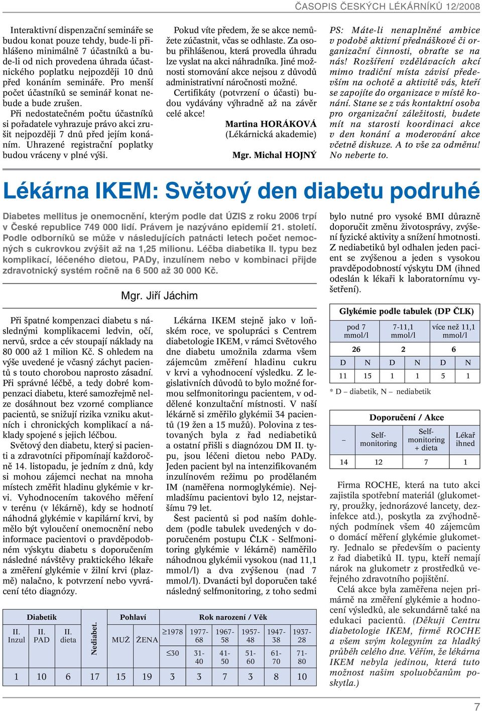 Uhrazené registraãní poplatky budou vráceny v plné v i. Pokud víte pfiedem, Ïe se akce nemû- Ïete zúãastnit, vãas se odhlaste.