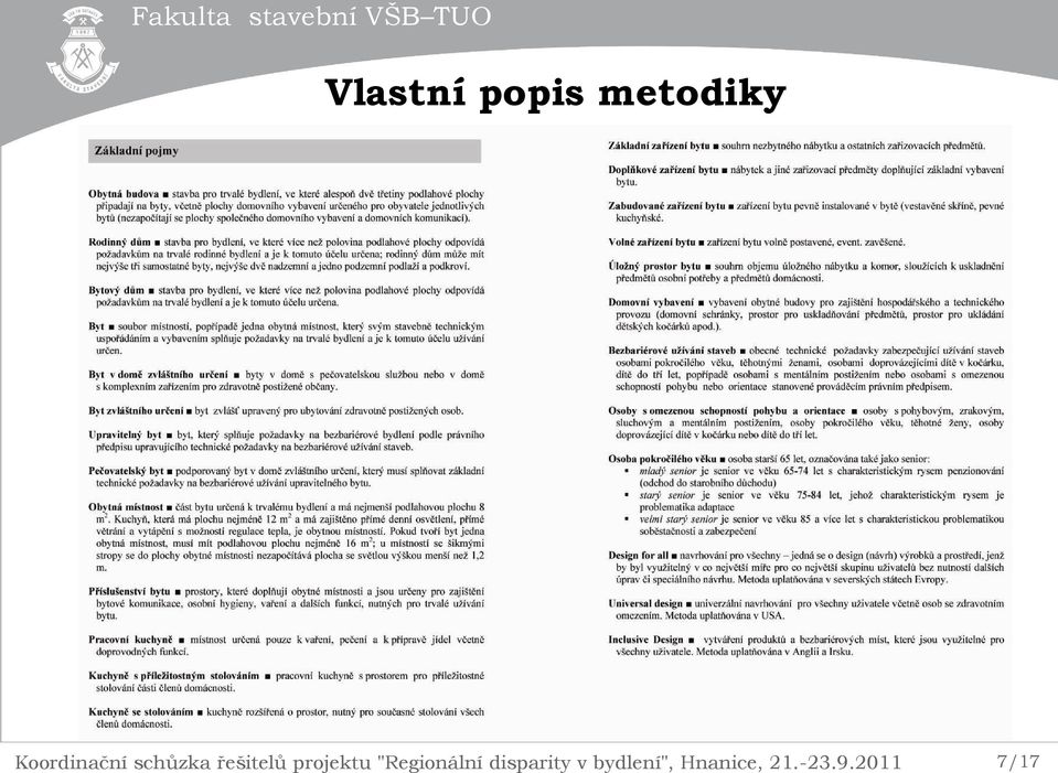 projektu "Regionální disparity