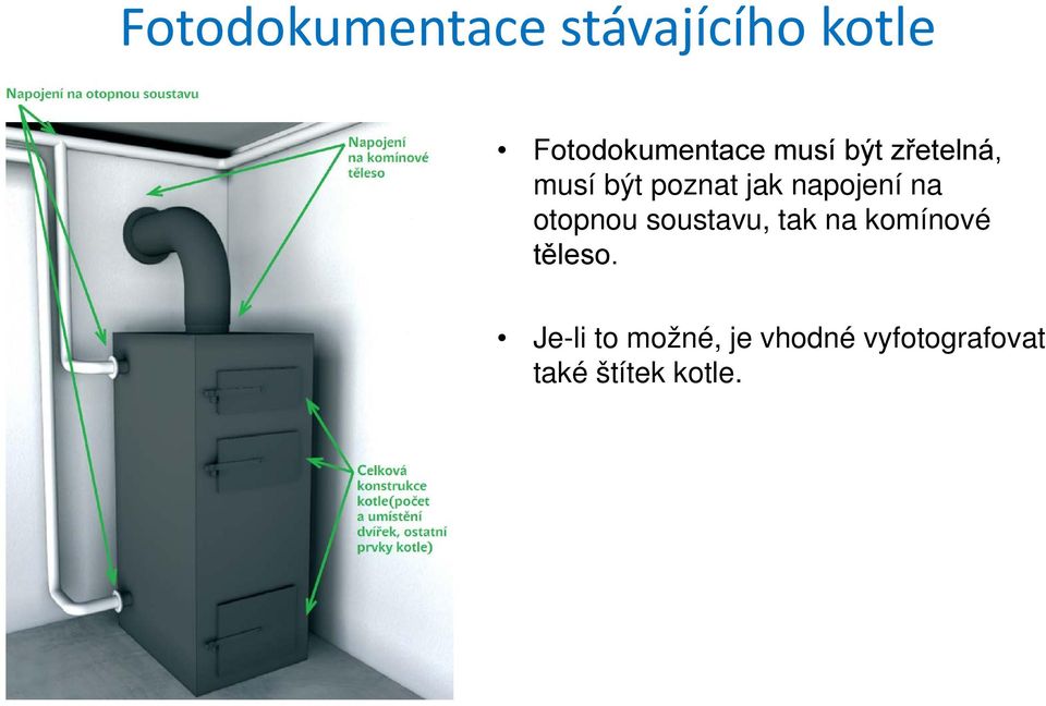 otopnou soustavu, tak na komínové těleso.