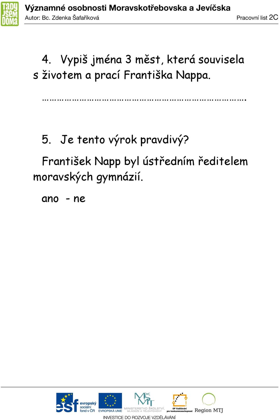 a prací Františka Nappa.. 5.