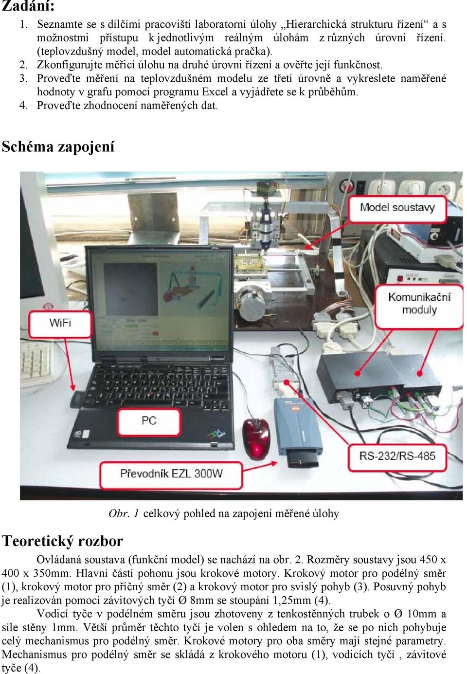 Proveďte měření na teplovzdušném modelu ze třetí úrovně a vykreslete naměřené hodnoty v grafu pomocí programu Excel a vyjádřete se k průběhům. 4. Proveďte zhodnocení naměřených dat.