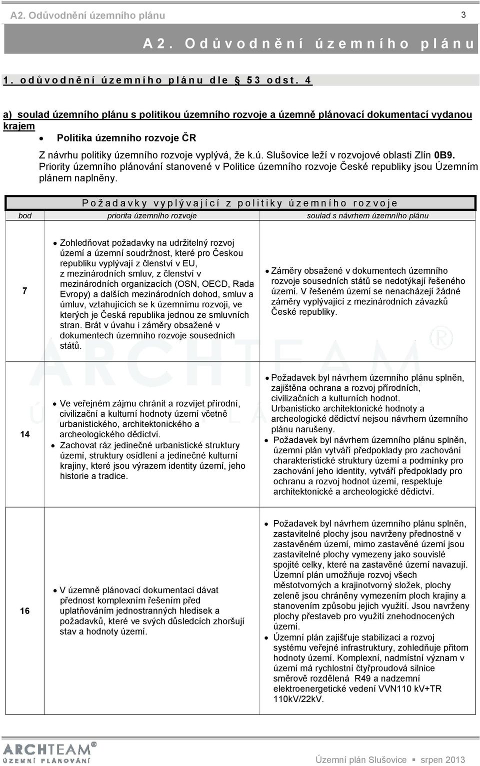 Priority územního plánování stanovené v Politice územního rozvoje České republiky jsou Územním plánem naplněny.