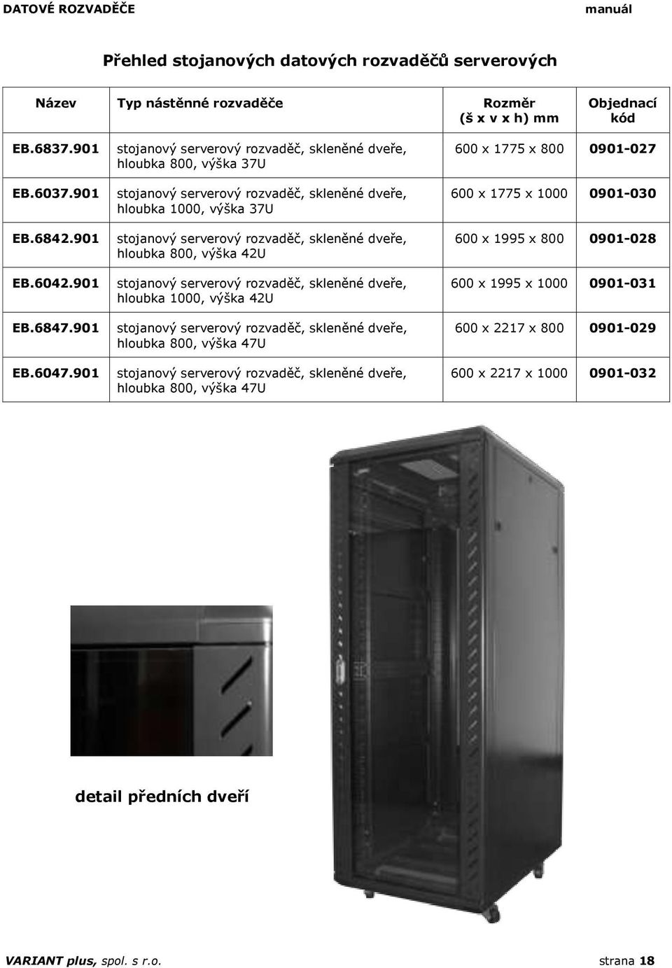 800, výška 42U stojanový serverový rozvaděč, skleněné dveře, hloubka 1000, výška 42U stojanový serverový rozvaděč, skleněné dveře, hloubka 800, výška 47U stojanový serverový rozvaděč, skleněné dveře,